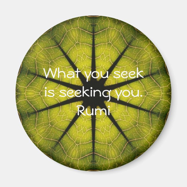 Was Sie suchen Rumi Wisdom Attraction Quotation Magnet (Vorne)