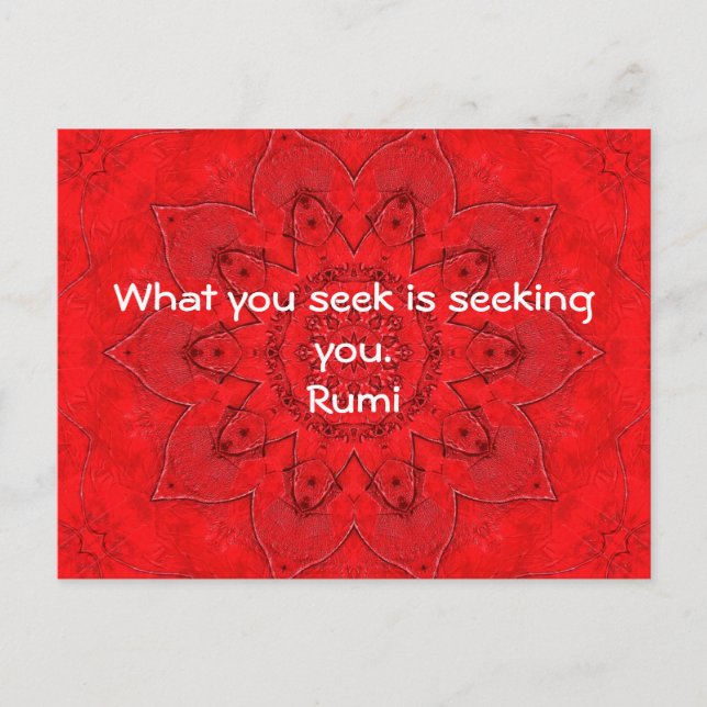Was Sie suchen Rumi Wisdom Attraction Quotation Postkarte (Vorderseite)