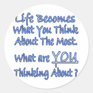 Was SIE ungefähr denkend sind Runder Aufkleber