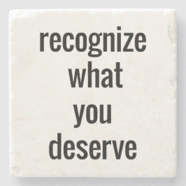 Was Sie verdienen, ist der Untersetzer aus Marmors