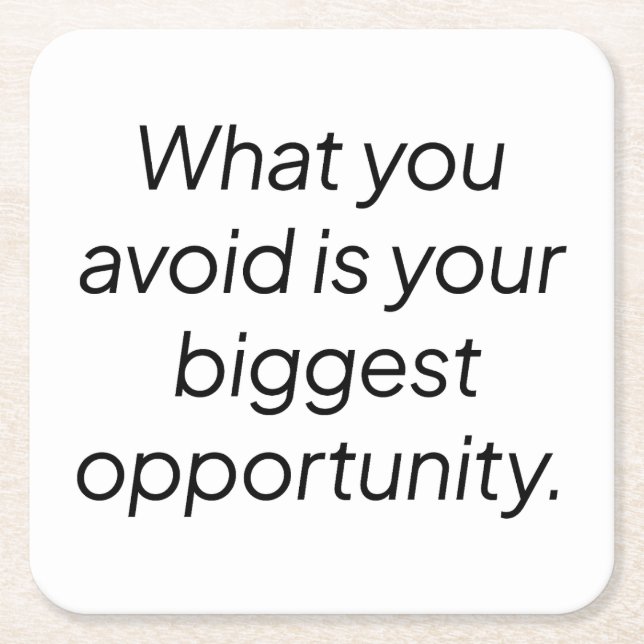 Was Sie vermeiden Paper Untersetzer (Vorderseite)