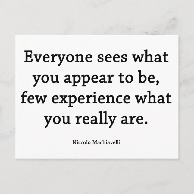 Was Sie wirklich sind Postkarte (Vorderseite)