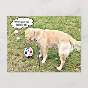 Was siehst du auf die goldene Angesicht? Postkarte