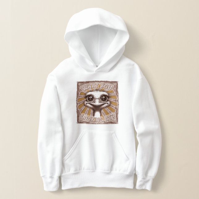 Was siehst du dir an? Ostrich Hoodie (Ablage )