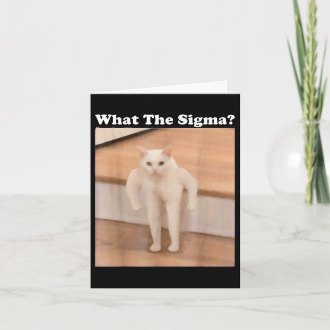 Was Sigma Meme Cat Meme Internet Memes Funny Meme Karte (Vorderseite)
