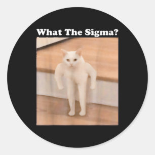 Was Sigma Meme Cat Meme Internet Memes Funny Meme Runder Aufkleber