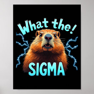 Was Sigma Meme Vintage Woodchuck Für Ground-hog L Poster