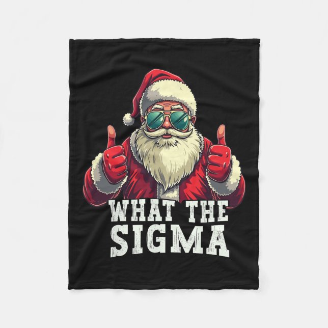 Was Sigma Santa Funny Christmas Meme Xmas Riz Fleecedecke (Vorderseite)