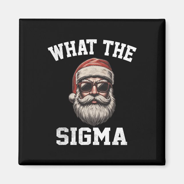 Was Sigma Santa Funny Christmas Meme Xmas Riz Magnet (Vorne)