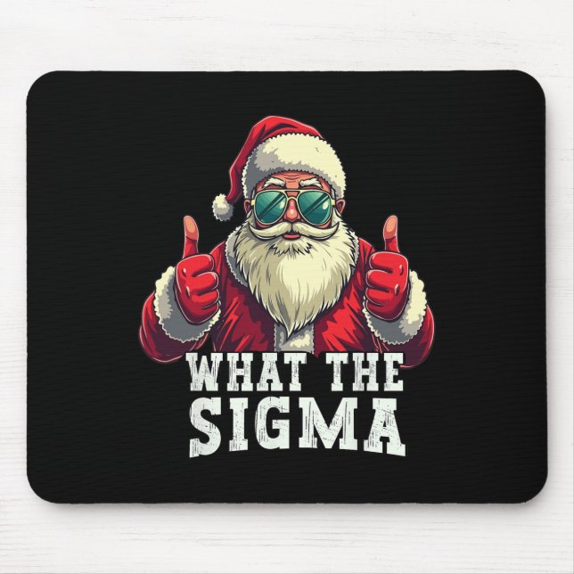 Was Sigma Santa Funny Christmas Meme Xmas Riz Mousepad (Vorne)