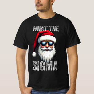 Was Sigma Santa Funny Christmas Meme Xmas Riz T-Shirt