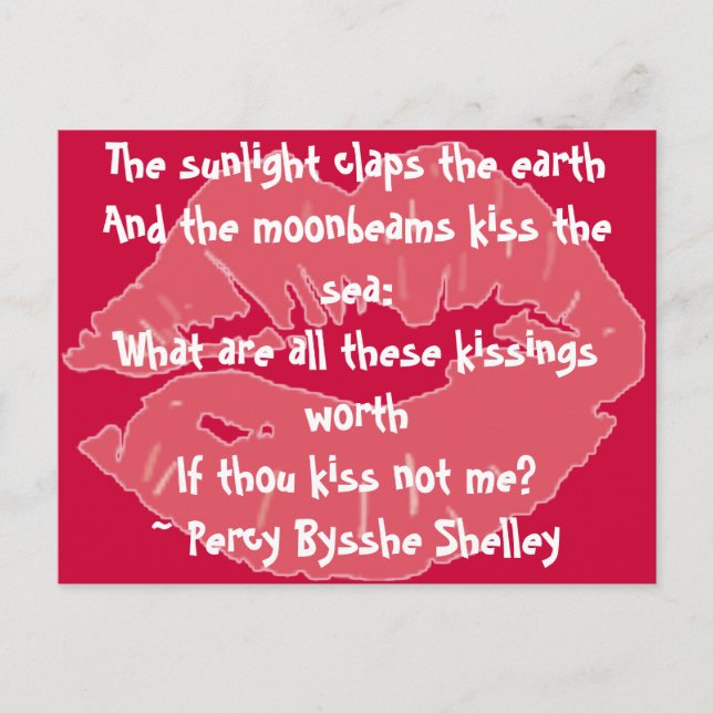 Was sind all diese Küsse wert? Postkarte (Vorderseite)