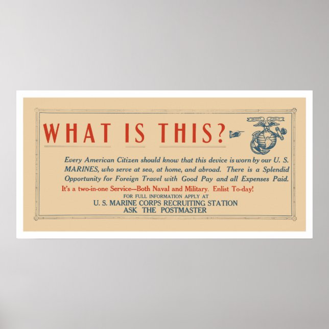 Was sind diese US-Marines? Poster (Vorne)