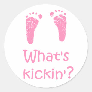 Was sind Kickin-Aufkleber? Runder Aufkleber
