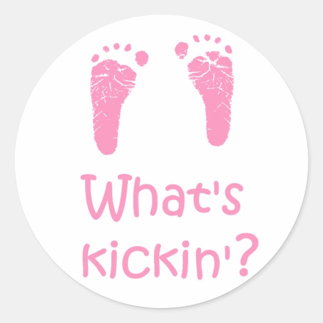 Was sind Kickin-Aufkleber? Runder Aufkleber (Vorderseite)