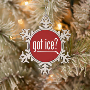 Was? Snowflake Pewter Christmas Ornam Schneeflocken Zinn-Ornament