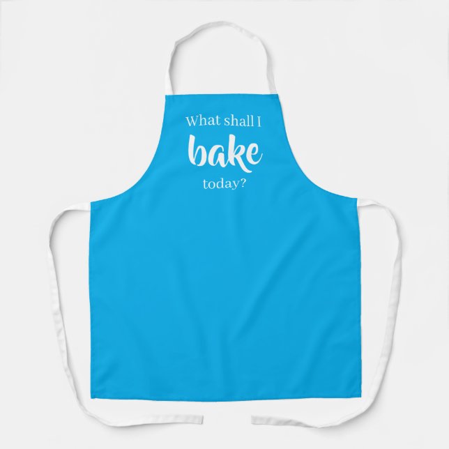 Was soll ich heute backen? Blaue Schürze (Vorderseite)