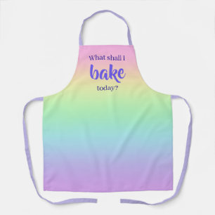 Was soll ich heute backen? Pastel Rainbow Schürze
