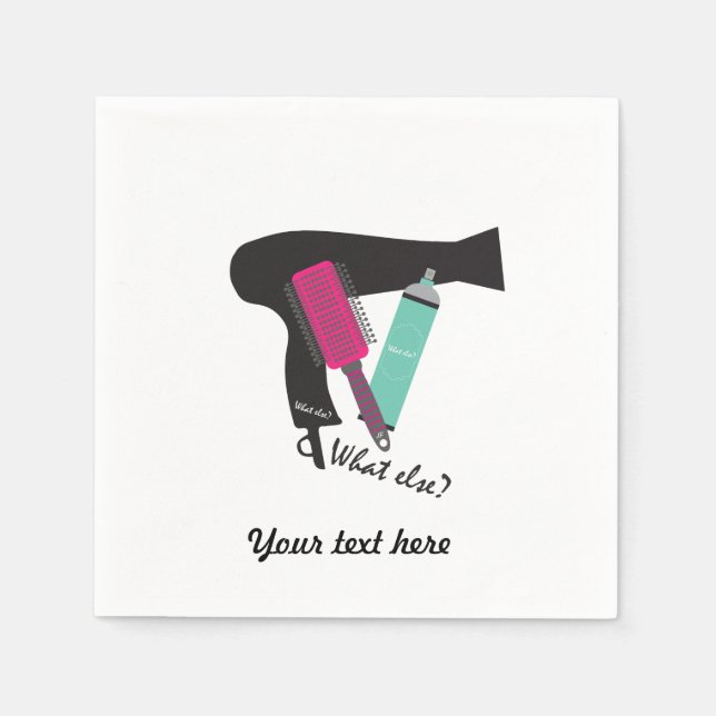 Was sonst noch? Werkzeuge für Haarstyles Serviette (Vorderseite)