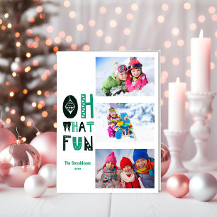 Was Spaß Winter Kids Foto Ferienkarte? Einladung