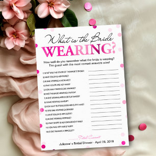 Was trägt die Braut Spiel Magenta Konfetti Einladung