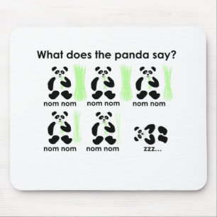 Was tut der Panda sagen? Mousepad