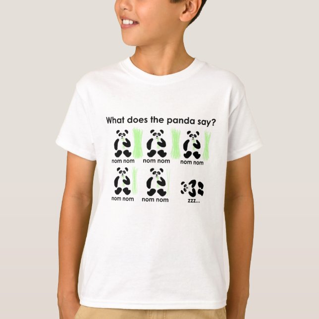 Was tut der Panda sagen? T-Shirt (Vorderseite)