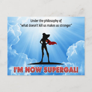 Was uns nicht umbringt, macht uns stärker! postkarte