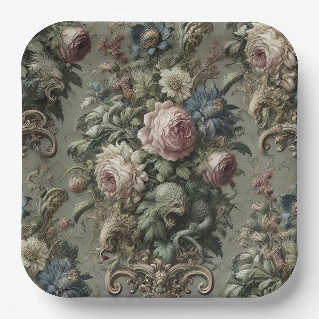 Was unter dem Blut liegt - Gotisch Viktorianisch Pappteller (Vorderseite)