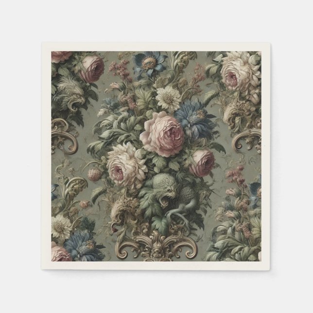 Was unter dem Blut liegt - Gotisch Viktorianisch Serviette (Vorderseite)