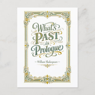 "Was vorbei ist, ist Vorspiel" Shakespeare Postkarte