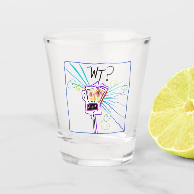 Was? WAS? EMOJI Meemogie Schnapsglas (Vorderseite)