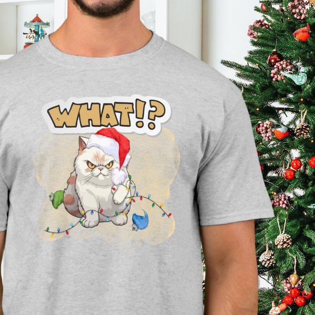 Was? Weihnachtskatze Alberner T - Shirt (Von Creator hochgeladen)