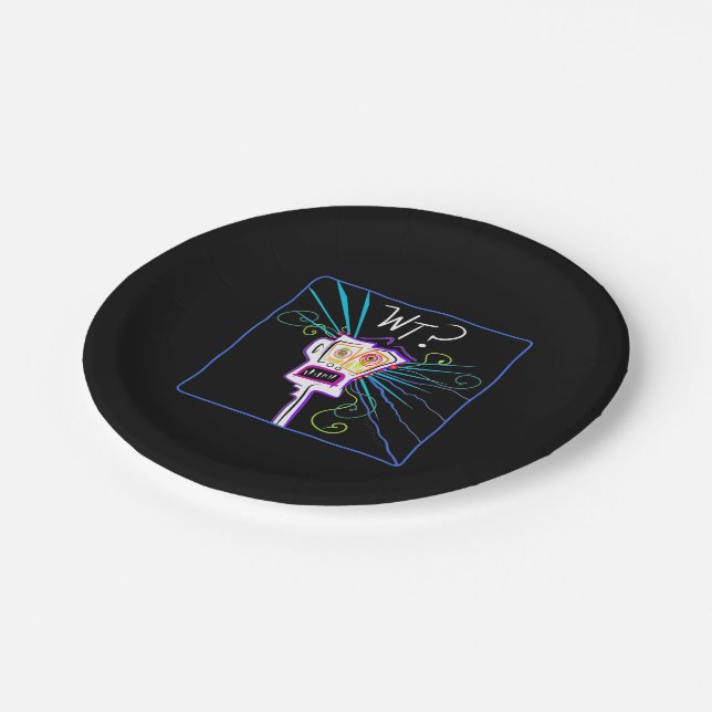 Was? - WELCHE ? EMOJI Meemogie Pappteller (Schrägansicht)