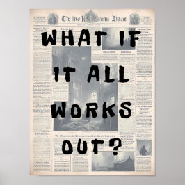 Was, wenn alles funktioniert - Retro-Zeitungsstil Poster