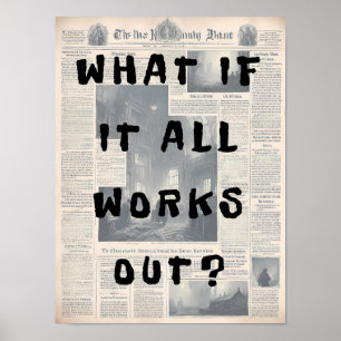 Was, wenn alles klappt – im Stil einer Retro-Zeitu Poster