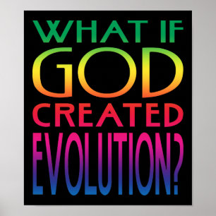 Was, wenn Gott Evolution erschaffen würde? Intelli Poster
