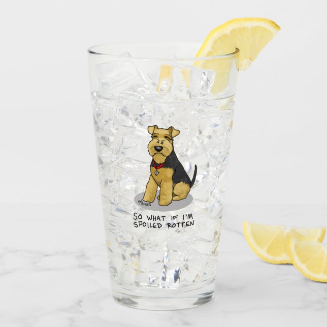 Was, wenn ich verwöhnt werde Rotten Dog Welsh Terr Glas (Rückseite Ice)