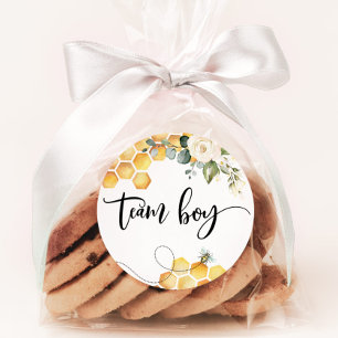 Was werden Babybohnenaufkleber für Bienen? Runder Aufkleber