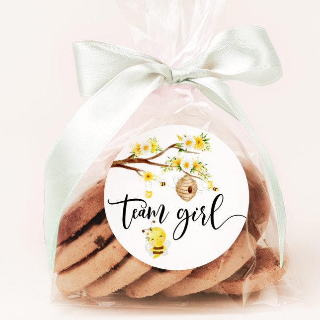 Was werden Babybohnenaufkleber für das Bienenteam? Runder Aufkleber (Von Creator hochgeladen)