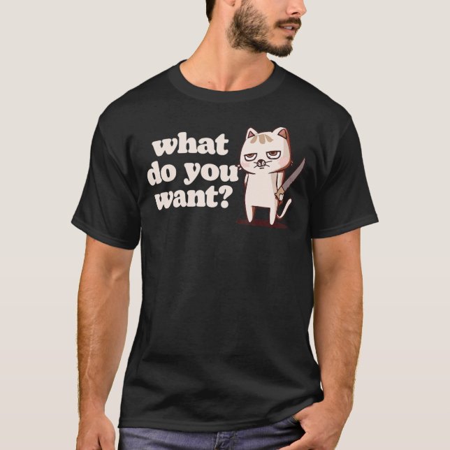 Was Will du mit Knife Introvertierte? T-Shirt (Vorderseite)