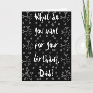 Was will du zum Geburtstag, Vater? Karte