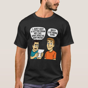 Was Will Er Miauen Lustiges Katzenwitz-Design T-Shirt