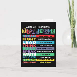 Was wir aus dem Afroamerikaner der schwarzen Gesch Karte