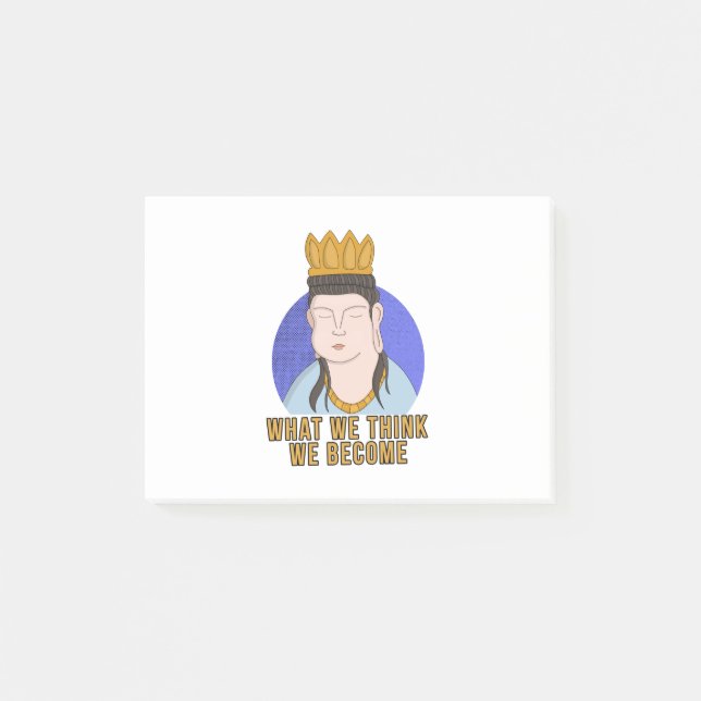 Was wir denken zu werden post-it klebezettel (Vorderseite)