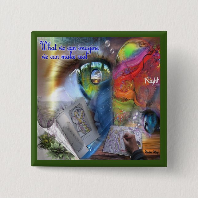 Was wir uns vorstellen können, können wir button (Vorderseite)