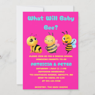 Was Wird Baby Bee Geschlecht Enthüllen Einladung