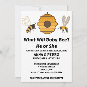 Was wird Baby Bee Geschlecht Enthüllung Einladung