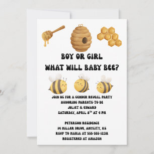 Was wird Baby Bee Geschlecht Enthüllung Einladung