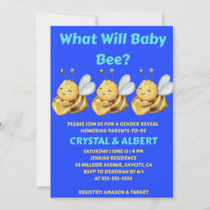 Was wird Baby Bee Geschlecht Enthüllung Einladung